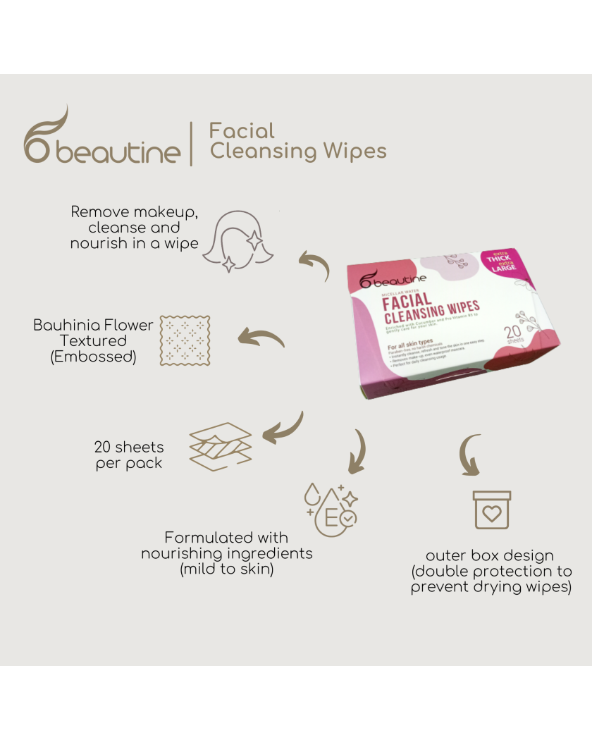 Beautine Facial Cleansing Wipes