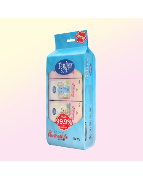 Tender Soft Mini Flushable Wipes 
