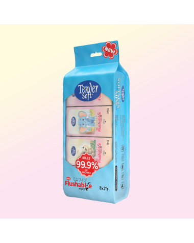 Tender Soft Mini Flushable Wipes 